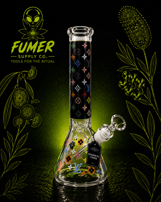 Multicolour Monogram Glass Beaker