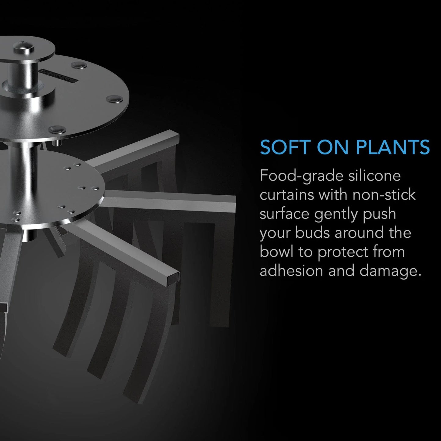 AC Infinity Bud Bowl trimmer, Twist spin cut with clear visibility dome, wet or dry product