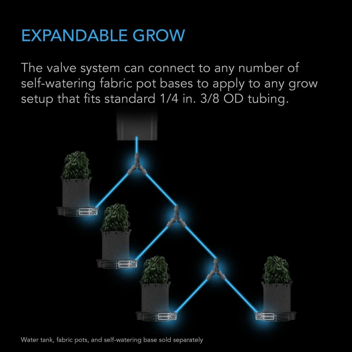 AC Infinity Auto-Fill Upgrade Valve Kit for Self-Watering Base, 4-Pack