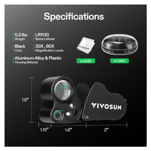 Vivosun Jewellers Loupe Magnifier